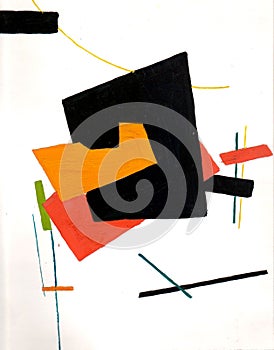 Abstract painting in the manner of Malevich photo