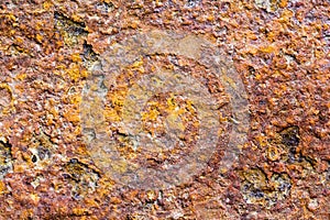 Abstract composition with metallic texture with rust