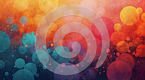 Abstract Composition with Overlapping Circles and Gradient Background