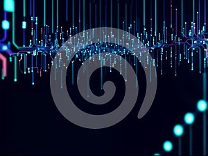 Abstract computer data characters, big data, and internet technology concepts