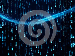 Abstract computer data characters, big data, and internet technology concepts