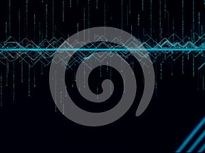 Abstract computer data characters, big data, and internet technology concepts