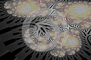 Abstract computer generated fractal pattern design