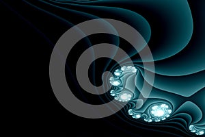 Abstract computer generated fractal pattern design with copy space