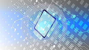 Abstract computer microprocessor circuit board vector background. EPS 10.