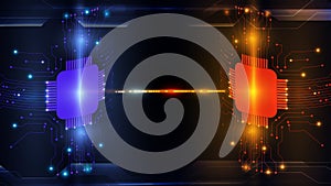 Abstract computer microprocessor circuit board vector background. EPS 10