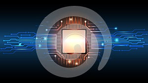 Abstract computer microprocessor circuit board vector background. EPS 10.