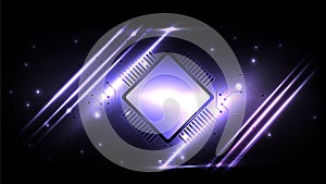 Abstract computer microprocessor circuit board vector background. EPS 10