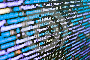 Abstract computer script code.