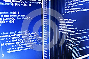 Abstract computer script code.