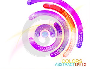 Abstract concave colors shape scene vector photo