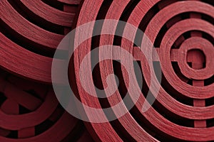 Concentric Rings in Red