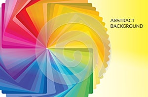 Abstract concentric colorwheel banner