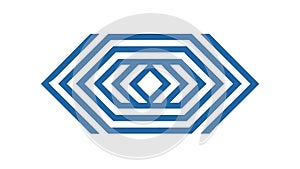 Abstract Concentric Diamond Geometric Pattern, vector design Generative AI