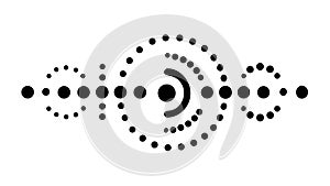 Abstract Concentric Dot Pattern Design Element, vector design Generative AI