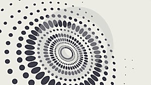 Abstract concentric dot pattern expanding effect vector design Generative AI