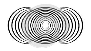 Abstract Concentric Oval Vortex Pattern Vector, vector design Generative AI