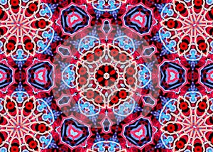 Abstract pattern of bright multicolored threads