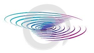 Abstract Concentric Rings with Dynamic Motion, vector design Generative AI