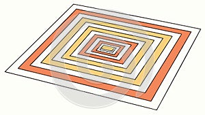 Abstract Concentric Square Pattern, Modern Geometric Art, vector design Generative AI