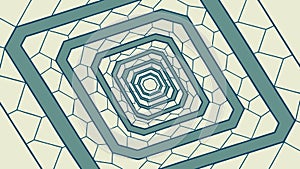 Abstract Concentric Square Spiral, Hypnotic Geometric Pattern, vector design Generative AI