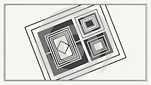 Abstract Concentric Squares Geometric Design, vector design Generative AI