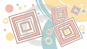 Abstract Concentric Squares Graphic Design Background, vector design Generative AI