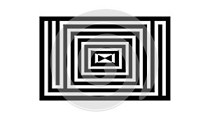 Abstract Concentric Squares: Minimalist Geometric Design, vector design Generative AI