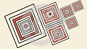 Abstract Concentric Squares Pattern Design, vector design Generative AI