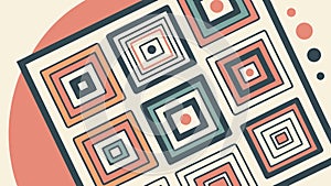 Abstract Concentric Squares Pattern Dynamic Vector, vector design Generative AI