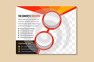 abstract conceprt of the concrete industry banner. vector illustrator