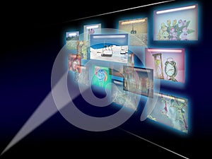 Abstract concept with collage