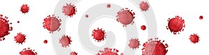 Abstract concept of corona virus on white background