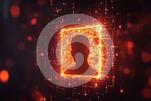 Abstract Concept of Digital Identity and Data Security Visualization