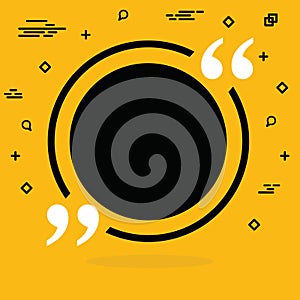 Abstract concept empty speech square quote text bubble. For web and mobile app isolated on background, illustration