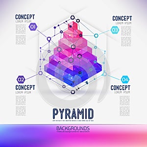 Abstract concept geometric Pyramid