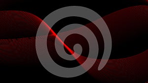 Abstract concept lines wave dynamic particle pattern on dark background