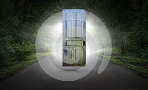 Surreal Door, Road, Highway, Spiritual Rebirth