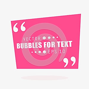 Abstract concept vector empty speech square quote text bubble
