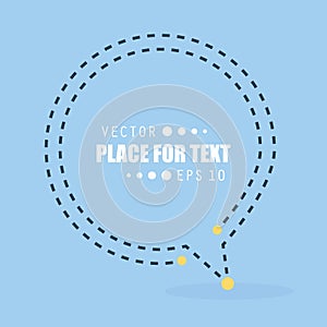 Abstract concept vector empty speech square quote text bubble. For web and mobile app isolated on background