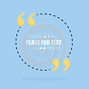 Abstract concept vector empty speech square quote text bubble. For web and mobile app isolated on background