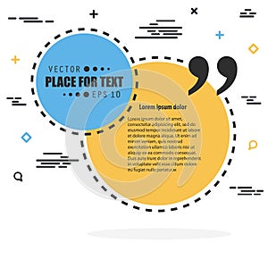 Abstract concept vector empty speech square quote text bubble. For web and mobile app isolated on background