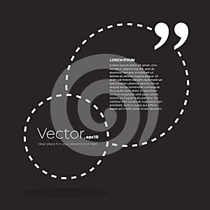 Abstract concept vector empty speech square quote text bubble. For web and mobile app isolated on background