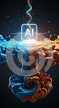 Abstract concepts data visualization ai fusion