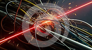 Abstract concepts data visualization energetic connections