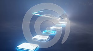 Abstract concepts data visualization illuminated path