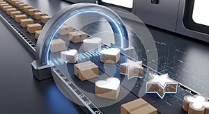 Abstract concepts data visualization production line