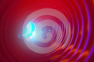 Abstract conceptual background with futuristic high tech wormhole tunnel