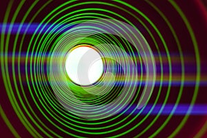 Abstract conceptual background with futuristic high tech wormhole tunnel