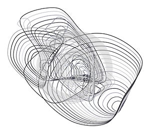 Abstract conceptual geometric path lines pattern. Backdrop, effect, digital & drawing.